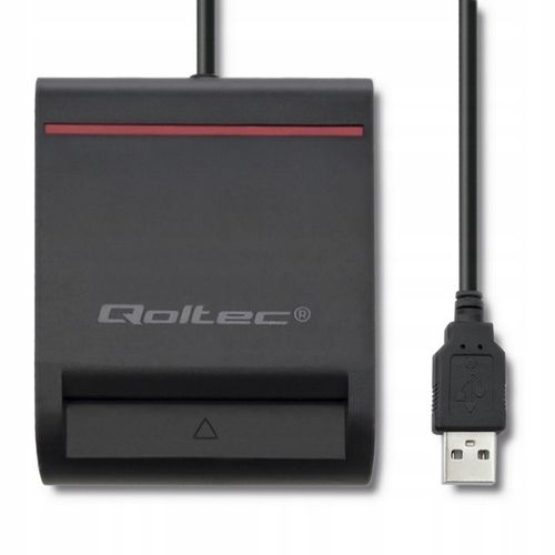Qoltec Inteligentny czytnik chipowych kart ID SCR-0642 | USB 2.0 + Adapter na Arena.pl