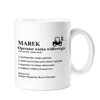 Kubek dla Operatora Wózka Widłowego Śmieszny Prezent z NADRUKIEM