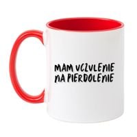 KUBEK "MAM UCZULENIE NA PIERDOLENIE" Wzór - Klasyczny Biało-Czerwony 330 ml