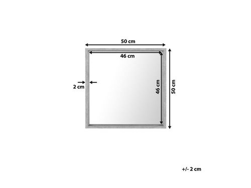 Lustro Ścienne 50 X 50 Cm Szare Brignoles na Arena.pl