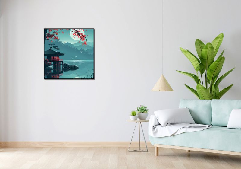 Plakat 70x70cm Japoński Pawilon zdjęcie 4