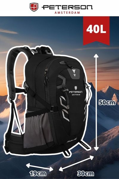Plecak trekkingowy 40L PETERSON sportowy turystyczny w góry z pokrowcem zdjęcie 7