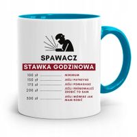 Kubek Błękitny Spawacza Stawka Godzinowa Prezent Z Nadrukiem Ze Zdjęciem