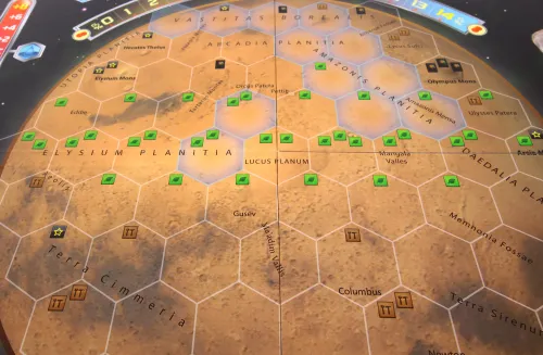 Terraformacja Marsa Hellas i Elysium - dodatek do gry z dwustronną planszą na Arena.pl