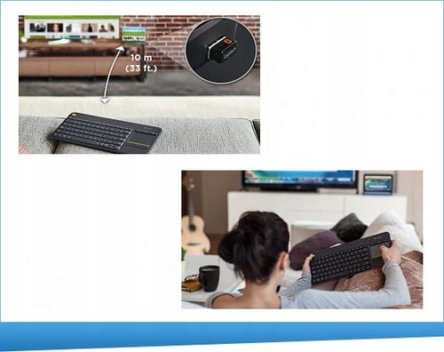 KLAWIATURA BEZPRZEWODOWA LOGITECH K400 PLUS na Arena.pl
