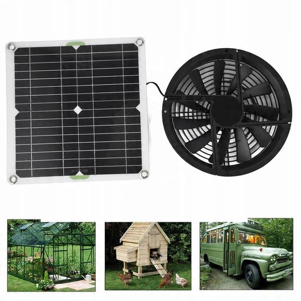 ZEWNĘTRZNY PANEL SOLARNY WENTYLATOR 12V 100W zdjęcie 7