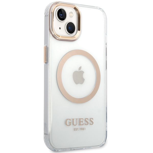 Etui Guess do iPhone 15 Plus, iPhone 14 Plus, Złoty, MagSafe zdjęcie 4
