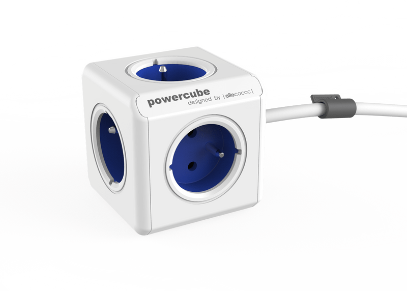 Listwa zasilająca allocacoc PowerCube Extended 1,5 m - niebieski zdjęcie 1