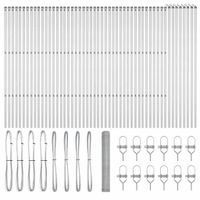 Ogrodzenie z słupkami Srebrny 1.4 x 100 m Stal pokryta PCV