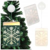 Witraż led 3d na okno choinkę ozdoba świąteczna świetlna na baterie święta