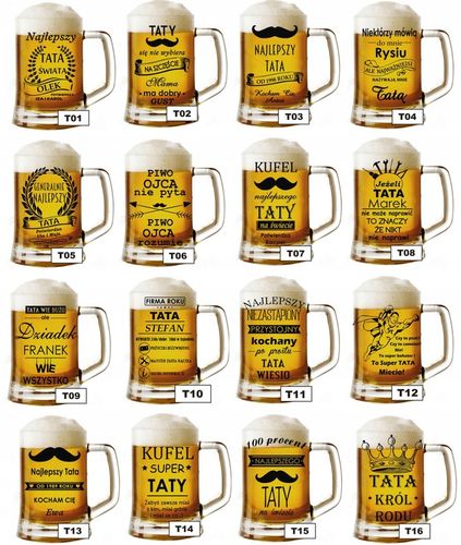 Kufel do piwa z grawerem NA DZIEŃ MĘŻCZYZNY WALENTYNKI Urodziny inne okazje na Arena.pl