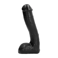all black smooth model 23 cm - czarna anatomiczna forma, elastyczna
