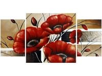 80X40CM POLNE MAKI TRÓJ OBRAZ