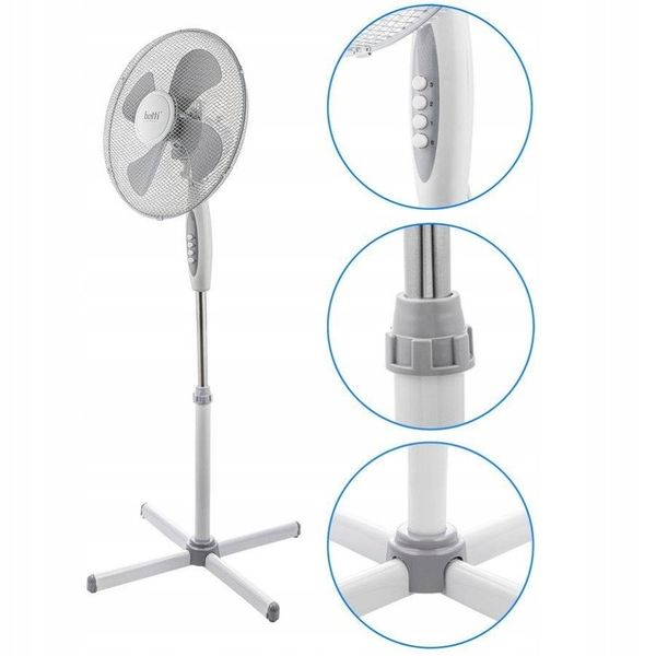 WENTYLATOR podłogowy biały Botti Stellar 40cm zdjęcie 6