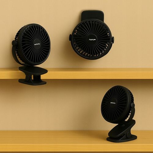 MINI WENTYLATOR NA BIURKO MAŁY WIATRAK WIATRACZEK STOJĄCY CZARNY PRZENOŚNY na Arena.pl