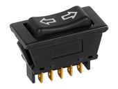 Przełącznik ASW-21D czarny podświetlany  DPDT 5PIN