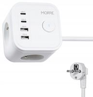 Przedłużacz LISTWA ZASILAJĄCA 3680W 1,5m Zasilacz USB USB-C WŁĄCZNIK M403