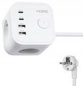 Przedłużacz LISTWA ZASILAJĄCA 3680W 1,5m Zasilacz USB USB-C WŁĄCZNIK M403