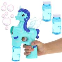 Pistolet do Baniek Mydlanych Jednorożec- Niebieski