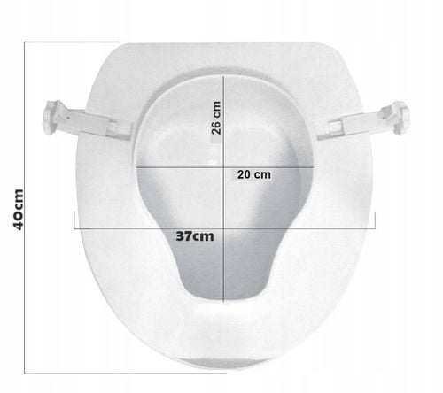 Nakładka WC Nasadka toaletowa z pokrywą Podwyższająca sedes seniora 15cm na Arena.pl