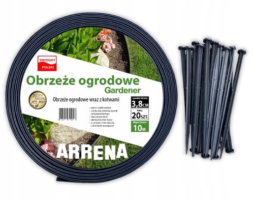 OBRZEŻE OGRODOWE TRAWNIKOWE 2x10MB + KOTWY GRATIS na Arena.pl