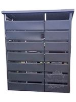 Wiata śmietnikowa spad tył 1,8x1m antracyt Schowek ogrodowy ID415