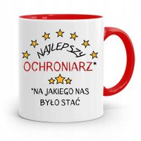 Dla Ochroniarza Stróża Kubek Czerwony Na Prezent Z Nadrukiem Ze Zdjęciem