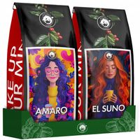 Kawa ziarnista 1kg x2 Amaro & El Suno Świeżo Palona 100% ARABICA +