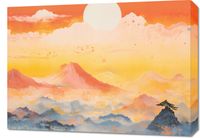 Obraz 70x50cm Świt nad Krainą Ciszych Gór