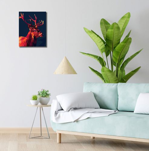 Obraz 30x40cm Jeleń w Geometrii na Arena.pl