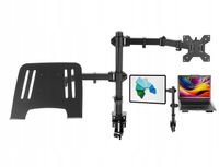 Uchwyt Laptop Monitor Uniwersalny 2w1 Biurkowy