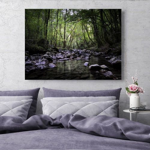 Obraz na płótnie - Canvas, Leśny strumyk 90x60 na Arena.pl