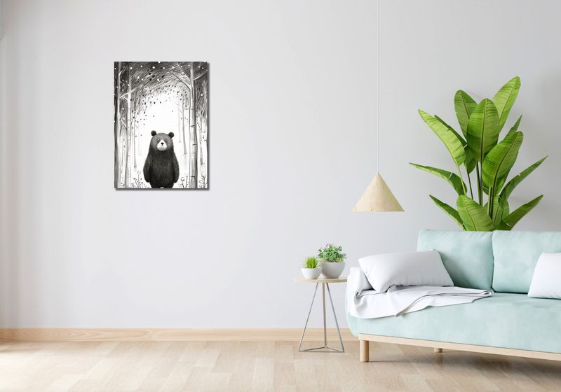 Obraz 50x70cm Ciekawski Miś zdjęcie 2