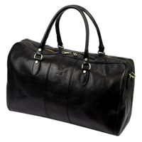 Gregorio Podróżna duża torba skórzana weekendowa dopinany pasek kieszenie