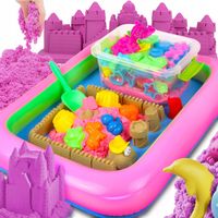 ZESTAW PIASEK KINETYCZNY 3KG FOREMKI BASEN ZABAWKI