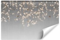 Fototapeta Do Salonu KWIATY Ptaki Mural Stylu Vintage 300cm x 210cm