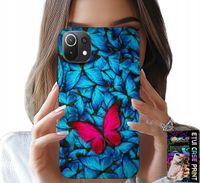 ETUI DO XIAOMI MI 11 LITE - NIEBIESKIE MOTYLKI, MOTYL, KOBIECE WZORY