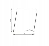 szyba drzwi górna - góra ciągnika URSUS C-360 kabina Szyszka Sapieżyn