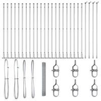 Ogrodzenie z słupkami Srebrny 1.2 x 50 m Stal