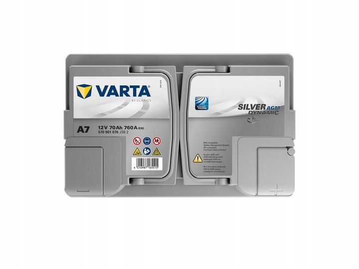 AKUMULATOR SAMOCHODOWY VARTA SILVER AGM E39 START-STOP 70AH 760A A7 zdjęcie 3