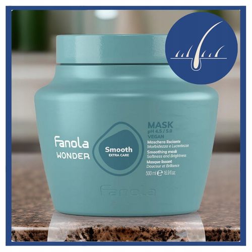 Fanola Maska do Włosów Wygładzająca Nawilżająca Wonder Smooth 500 ml na Arena.pl