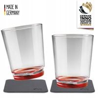 2 MAGNETYCZNE SZKLANKI do NAPOJÓW 250ml z NANO PODKŁADKAMI SILWY GERMANY
