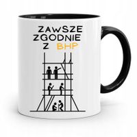 Kubek Czarny Budowlańca Majstra Fachowca Prezent Z Nadrukiem Ze Zdjęciem