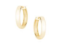 Eleganckie pozłacane srebrne gładkie kolczyki kółka srebro 925 KS0251EG