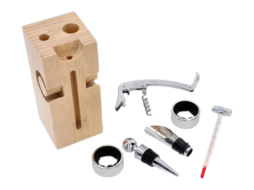 Zestaw do Wina w Formie Pudełka Drewnianego Wypełnionego Akcesoriami na Arena.pl