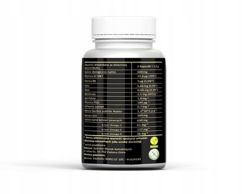 Natto Active Koenzym Q10 300Mg K2 MK7 Nattokinaza Omega 3,6,9 – 60 kapsułek na Arena.pl