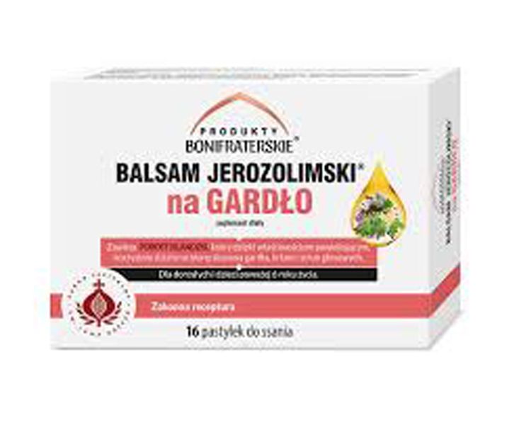 Balsam Jerozolimski na gardło 16 past. do ssania zdjęcie 1
