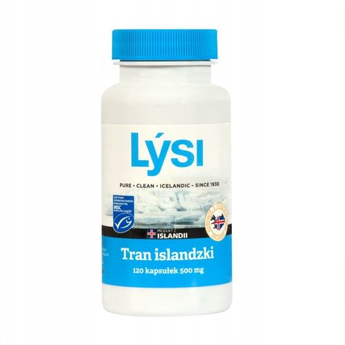 Tran Lýsi islandzki kapsułki OMEGA 3 witaminy A D E 500 mg 120 kapsułek na Arena.pl