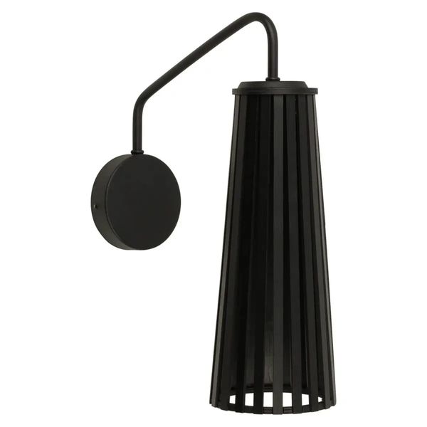 Drewniany kinkiet ekologiczny Dover 9266 sypialniana lampa czarna zdjęcie 1