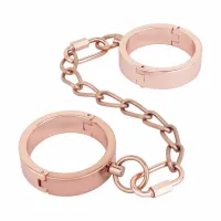rosy gold kajdanki metalowe rosegold z systemem bezpieczeństwa